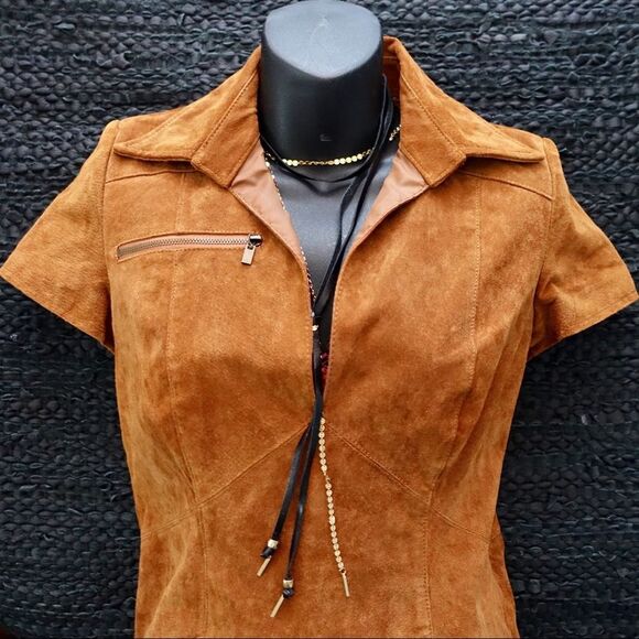 Urban Outfitters Ecote Halliwell Suede Shirtdress - Picture 4 of 7